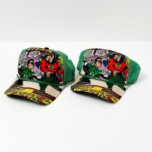 Set of DC Comics Strip The Green Lantern Snap-back Baseball Hats bundle